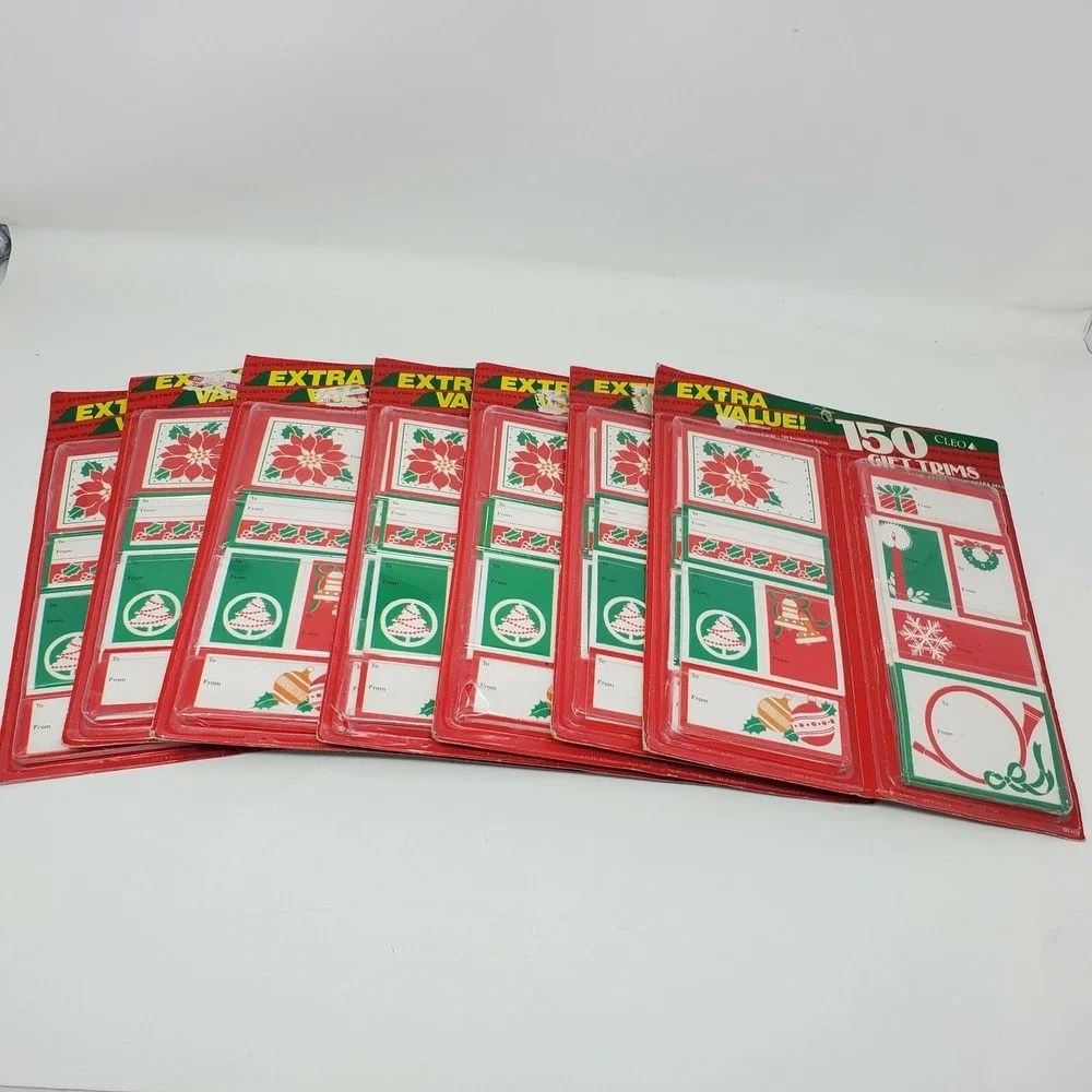 HUGE !Lot 100s Christmas Gift  Tags vintage Nos New old Stock Cleo